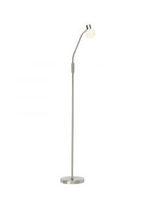 Metall Stehlampe Chrom, Jaydah, mit Schalter