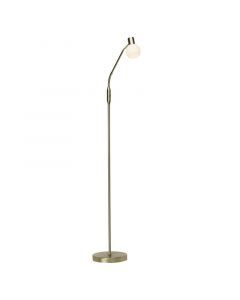 Metall Stehlampe Messing, Jaydah, mit Schalter