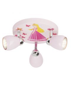 Metall Kinderzimmer Deckenstrahler Pink, Rinze, 2,5W, 3000K LED