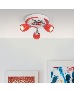 Metall Kinderzimmer Deckenstrahler Rot, Vidal