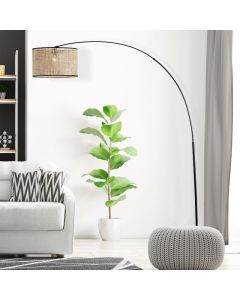 Landhaus Stehlampe Beige, Emmelie, mit Schalter