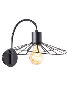Retro Wandleuchte Schwarz, Famke
