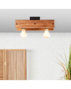 Holz Deckenleuchte Braun, Rasha
