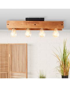 Holz Deckenleuchte Braun, Rasha