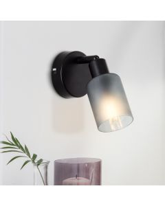 Glas Wandstrahler Schwarz, Fanny