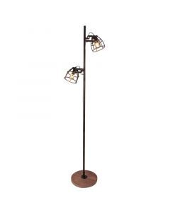 Industrielle Stehlampe Schwarz, Calvin, mit Schalter