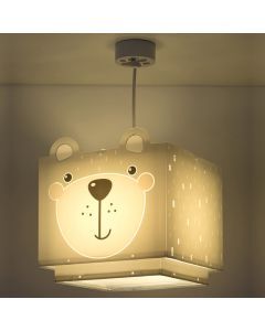 Graue Kinder Pendelleuchte Kunststoff, Bear