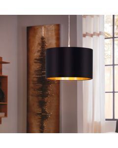 Goldene moderne Pendelleuchte Stoff, Terme
