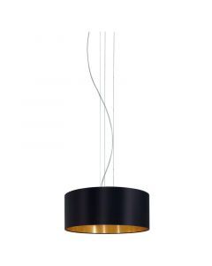 Goldene moderne Pendelleuchte Stoff, Terme