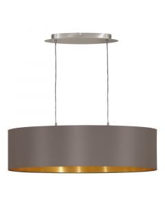 Braune moderne Pendelleuchte Stoff, Terme