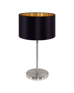 Goldene moderne Tischleuchte Stoff, Terme, mit Schalter