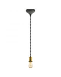 Goldene vintage Pendelleuchte Metall, Christel