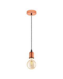 Kupfer vintage Pendelleuchte Metall, Christel