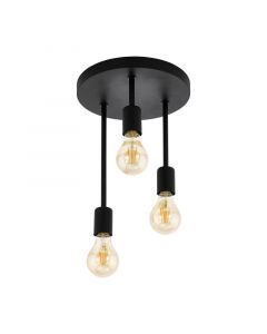 Schwarze Deckenlampe Stahl, Yvet