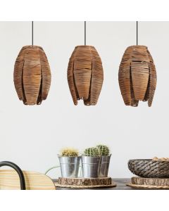 Holz Pendelleuchte Braun, Joyca