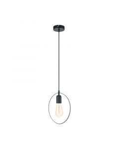 Schwarze retro Pendelleuchte Metall, Aida