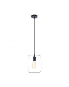 Schwarze retro Pendelleuchte Metall, Aida