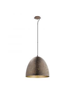 Braune retro Pendelleuchte Stahl, Ajay