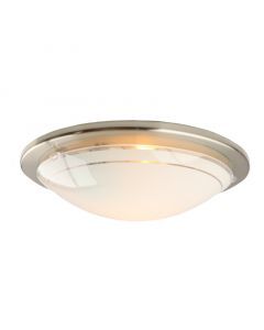 Nickel Deckenlampe Glas, Agena