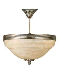 Bronze antik Deckenlampe Glas, Eugine