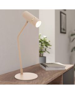 Beige moderne Schreibtischlampe Stahl, Vahid, mit Schalter