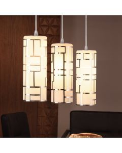 Weiße moderne Pendelleuchte Glas, Cadore