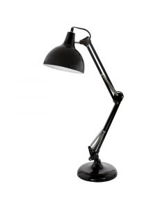 Schwarze industrielle Schreibtischlampe Metall, Josha, mit Schalter