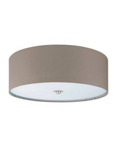 Taupe moderne Deckenleuchte Stoff, Abano