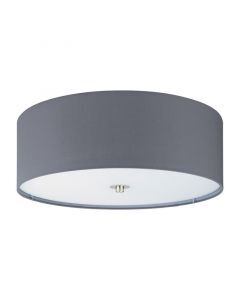 Graue moderne Deckenleuchte Stoff, Abano