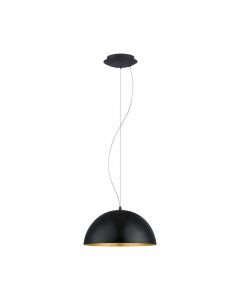 Goldene moderne Pendelleuchte Halbkugel Metall, Geneva
