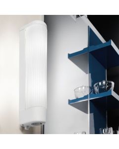 Weiße Spiegelbeleuchtung Glas, Amrita, mit Schalter