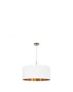 Kupfer moderne Pendelleuchte Stoff, Abano