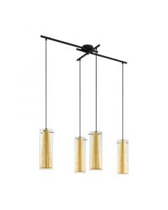 Goldene moderne Pendelleuchte Glas, Barceno
