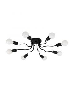 Schwarze moderne Deckenlampe Stahl, Josepha