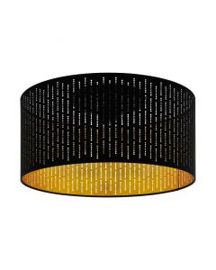 Schwarze moderne Deckenlampe Stahl, Yori