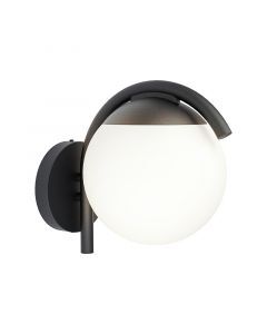 Schwarze moderne Außenleuchte Stahl, Lynne, IP44
