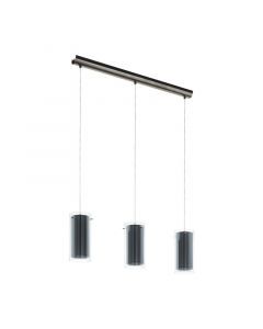 Nickel moderne Pendelleuchte Glas, Barceno