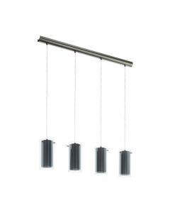 Nickel moderne Pendelleuchte Glas, Barceno