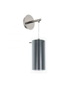 Nickel moderne Wandleuchte Stahl, Barceno