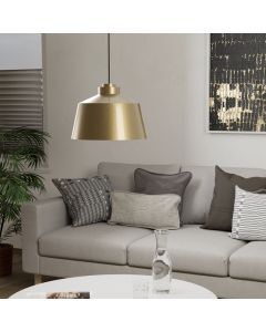 Goldene industrielle Pendelleuchte Aluminium, Kwinten