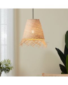Rattan Pendelleuchte Braun, Wilco