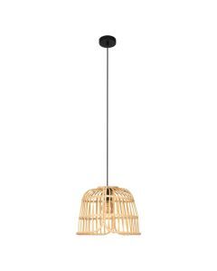 Rattan Pendelleuchte Braun, Sicco