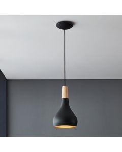 Schwarze Pendelleuchte Aluminium, Tjebbe