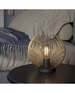 Goldene industrielle Tischleuchte Aluminium, Keimpe, mit Schalter