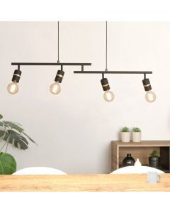 Schwarze Pendelleuchte Aluminium, Jelger