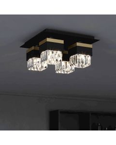Schwarze design Deckenleuchte Glas, Wensley