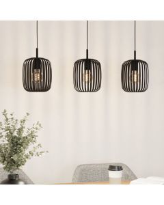 Schwarze industrielle Pendelleuchte Aluminium, Pietro