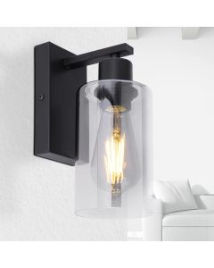 Schwarze moderne Wandleuchte Glas, Mariya