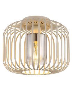 Beige industrielle Deckenleuchte Metall, Jolanda