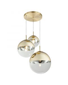 Goldene design Pendelleuchte Glas, Novia